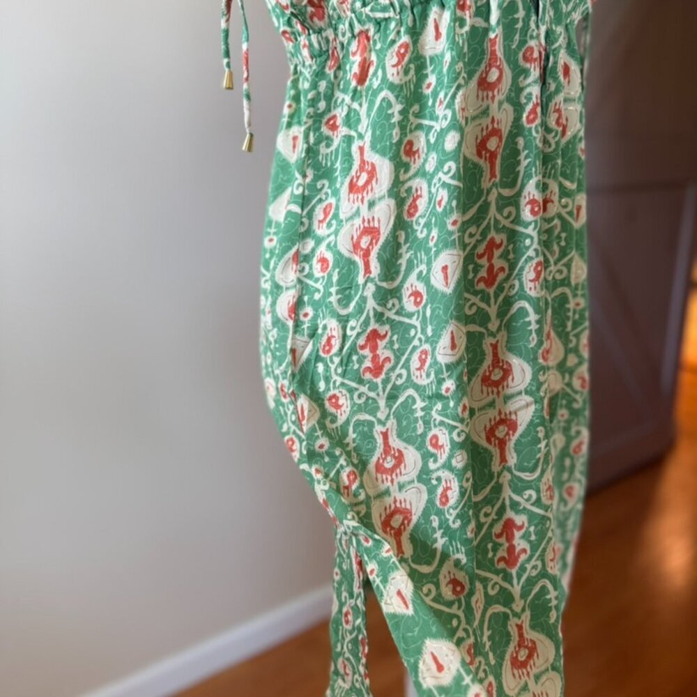 Karma Highway Women's Green Orange Floral Paisley Summer Mini Dress - Picture 6 of 8